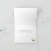 Carte De Remerciements Élégante Roses blanches Lanterne en bois bleu (Intérieur)