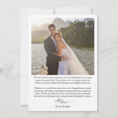 Carte De Remerciements Élégante superposition de calligraphie simple phot (Dos)