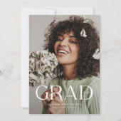 Carte De Remerciements Élégante superposition du texte de la Grad Grad Fa (Devant)