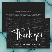 Carte De Remerciements Élégante Typographie de script Math Graduation