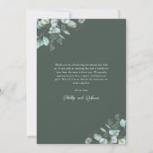 Carte De Remerciements Elégante verdure Eucalyptus Mariage Photo (Dos)