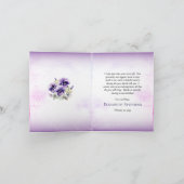 Carte De Remerciements Élégante Violette violette Florale fête d'annivers (Intérieur)