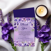 Élégante Violette violette Florale fête d'annivers