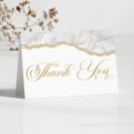 Carte De Remerciements Elégante White Gold Agate Anniversaire<br><div class="desc">C'est un Elegant White Gold Agate Anniversaire Carte de remerciements de fête!</div>