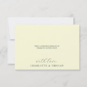 Carte De Remerciements Élégantes Fleurs et Vignes (Dos)