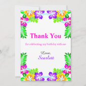 Carte De Remerciements Élégantes Roses Rustiques Florales d'Été 1er Anniv (Devant)