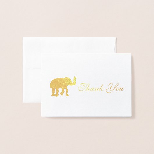 Carte de remerciements éléphant (Devant avec enveloppe)
