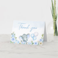 Eléphant Floral Bleu Balloon