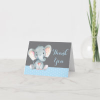 Éléphant Mignon Bébé Garçon Bleu et Gris