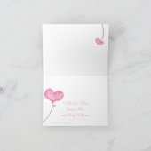 Carte De Remerciements Eléphant rose Baby shower sur nuage (Intérieur)