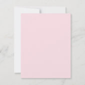 Carte De Remerciements Eléphant rose bébé fille douche (Dos)