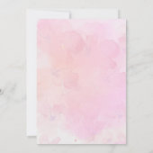 Carte De Remerciements Eléphant rose Petit Arachide Bébé Fille Douche (Dos)