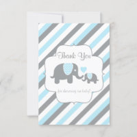 Eléphants à rayures blanches, bleues et grises - M
