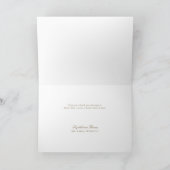 Carte De Remerciements Elevated Gold Ecru Modern Classic Formal Wedding (Intérieur)