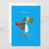 Carte De Remerciements Elf et Cymbols (Devant / Derrière)