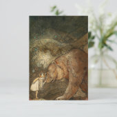 Carte De Remerciements "Elle a embrassé l'ours" par John Bauer (Debout devant)