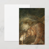 Carte De Remerciements "Elle a embrassé l'ours" par John Bauer (Devant / Derrière)