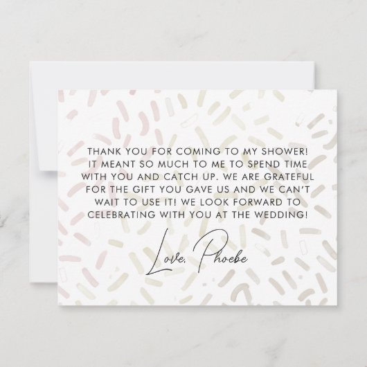 Carte De Remerciements Elle a été cueillie Fête de mariage plat (Dos)