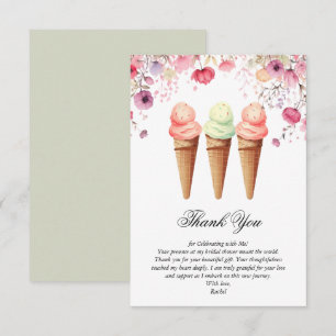 Carte De Remerciements Elle a été ramassée Glacier Réception de mariage
