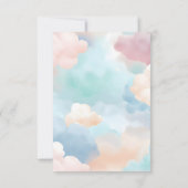 Carte De Remerciements Elle est sur Cloud Nine Pastel Colours Fête des ma (Dos)