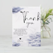 Carte De Remerciements Elle est sur un nuage neuf douche de mariée  (Debout devant)