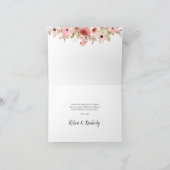 Carte De Remerciements ELLE Rose Fleur Élégant Mariage (Intérieur)