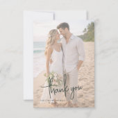 Carte De Remerciements Elopement Beach Wedding (Devant)