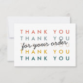 Carte De Remerciements Emballage des commandes pour petites entreprises d (Devant)