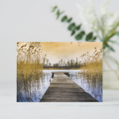 Carte De Remerciements Embarcadère sur le fleuve Ukraine (Debout devant)