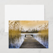 Carte De Remerciements Embarcadère sur le fleuve Ukraine (Devant / Derrière)