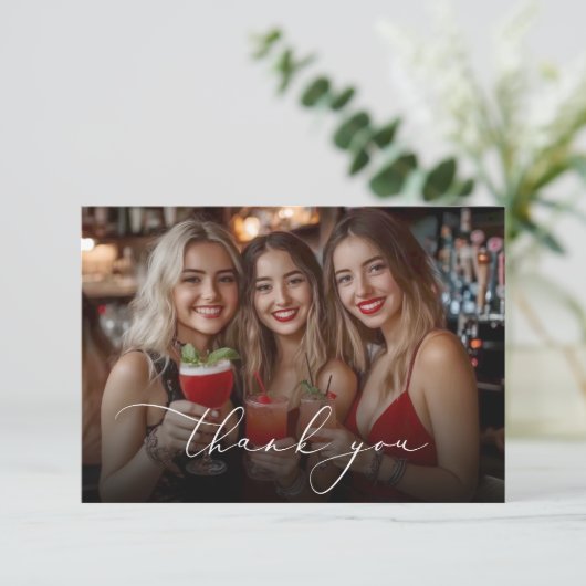 Carte De Remerciements Embrasser la miss au revoir Photo d'enterrement de (Debout devant)