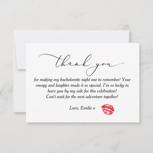 Carte De Remerciements Embrasser la miss au revoir Photo d'enterrement de (Dos)