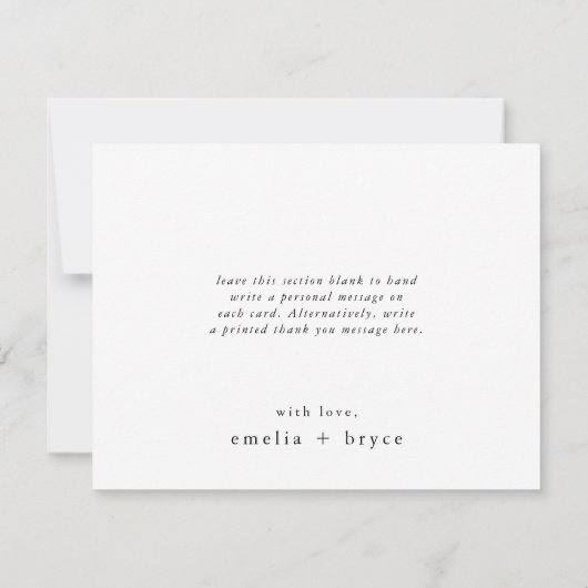 Carte De Remerciements EMELIA Mariage Multi Photo Bohème Moderne Simple P (Dos)