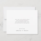 Carte De Remerciements EMELIA Plat Hiver Simple Bleu Poussiéreux Photo Ma (Dos)