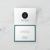 Carte De Remerciements Emerald Green-Calligraphy-Stylish-folded-Business (Intérieur)