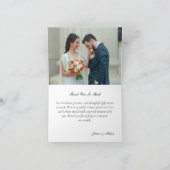 Carte De Remerciements Emerald Green Mariage forestier enchanté (Intérieur)