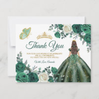 Emerald Green robes Quinceañera Gold Crown