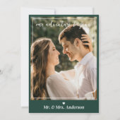 Carte De Remerciements Emerald Greenery Mountain Pine Rustic Mariage (Dos)