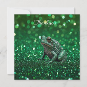 Carte De Remerciements Émergence Enchantante : La Grenouille Étincelante 