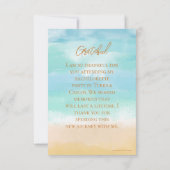 Carte De Remerciements Emmène-Moi À Turcs Vacances Mariage Bachelorette (Dos)