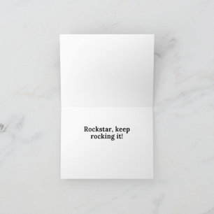 Carte de remerciements employé de Retro Rockstar