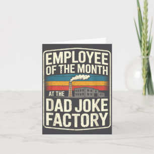 Carte De Remerciements Employé du mois à la fabrique de blagues de papa
