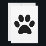 CARTE DE REMERCIEMENTS EMPREINTE DE PATTE<br><div class="desc">cool, mignon, bande dessinée, science, sport vintage, couple, amour, drôle, rétro</div>