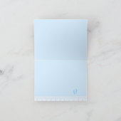 Carte De Remerciements Empreintes Bébé Bleues-Merci (Intérieur)