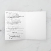 Carte De Remerciements Empreintes dans le poème du sable (Intérieur)