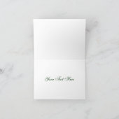 Carte De Remerciements Empreintes de pas de bébé (vert) (Intérieur)