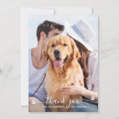 Carte De Remerciements Empreintes de pattes Personnalisé Animaux de compa (Devant)