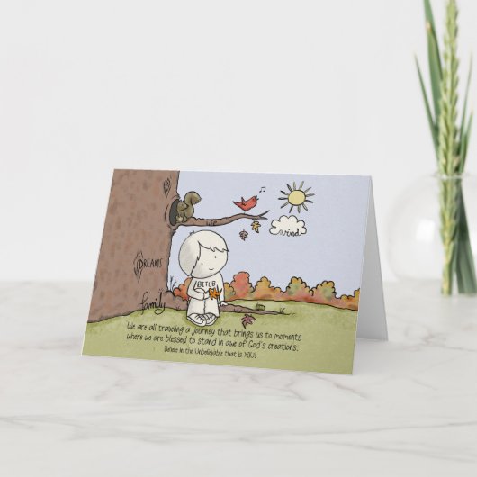 Carte De Remerciements En Awe des bénédictions de Dieu (Devant)