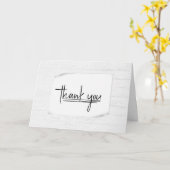 Carte de remerciements en bois blanc (Fleur jaune)