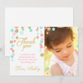 Carte de remerciements en bon état rose (Devant / Derrière)